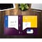 Better Office Products 2 Pocket Heavyweight Plastic Folder Portfolio With Prongs, Letter Size, Purple, 24PK 86614-24PK - alternate 4